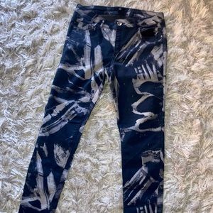 H&M dark blue graphic jeans, size 8.
